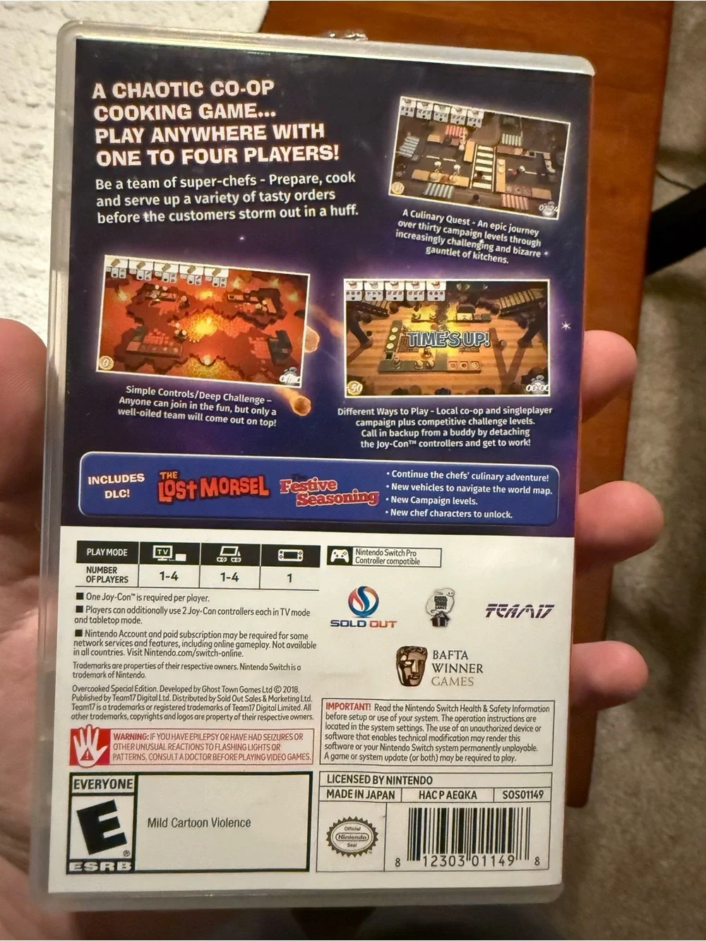 Nintendo Swtich Overcooked Special Edition Video Game